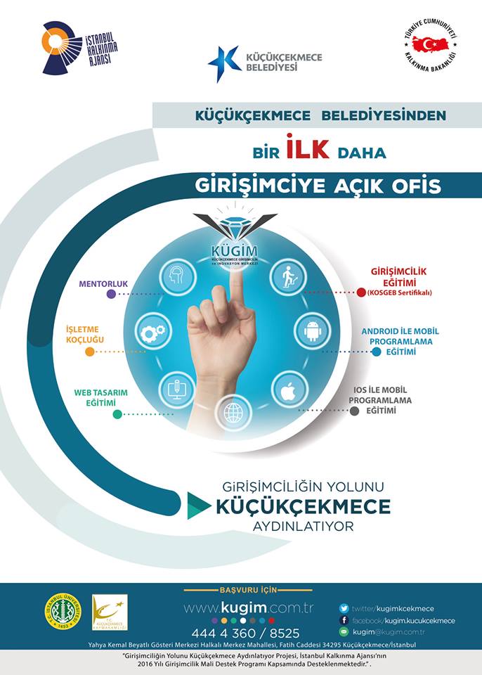 Küçükçekmece Girişimcilik ve İnovasyon Merkezi (KUGİM) BAŞVURULARI ALMAYA BAŞLADI